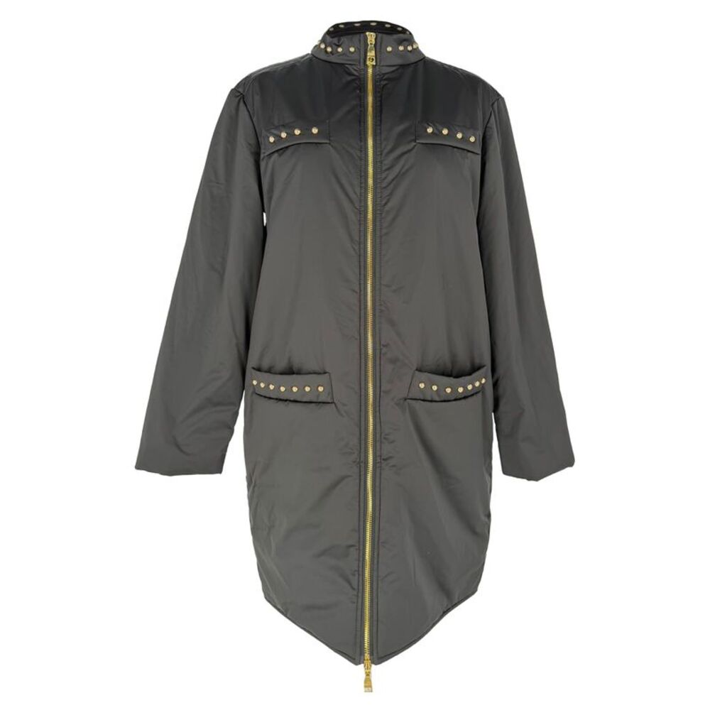 Love Moschino Zip-Up Coat in Black Polyester